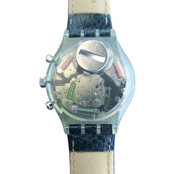 Swatch Watch GREENTIC SCV100 1992 Chrono Rare Swiss Made New Old Stock - Picture 5 of 7